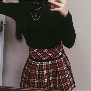 PLAID MINI SKIRT